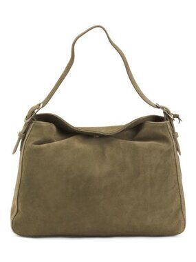 MADE IN INDIA Suede Flap Over Hobo